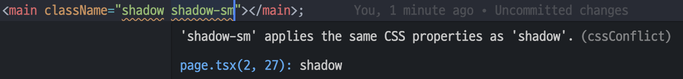 same CSS properties warning