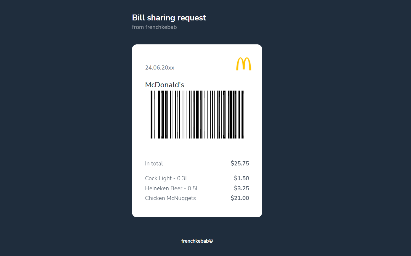 html 훈련 - (8) Receipt