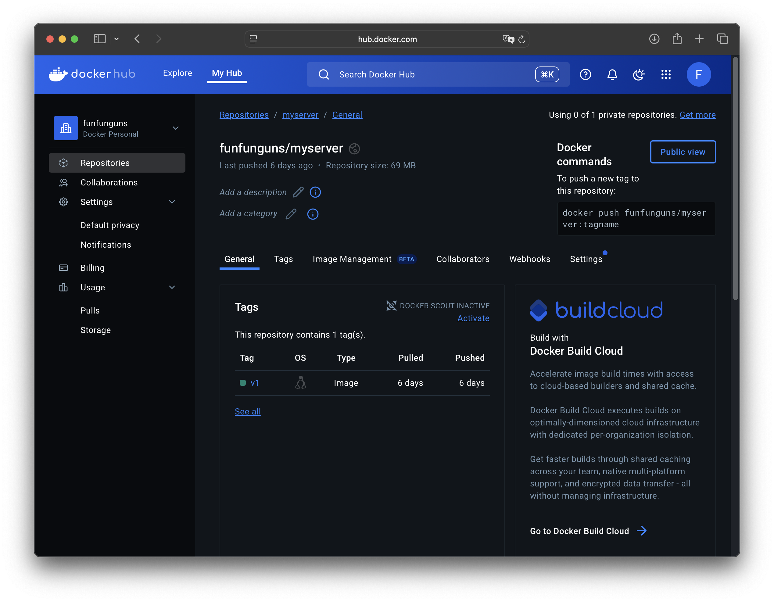 Docker 시작하기 (6) - Docker hub, push, pull