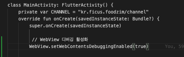 chrome inspect 확인
