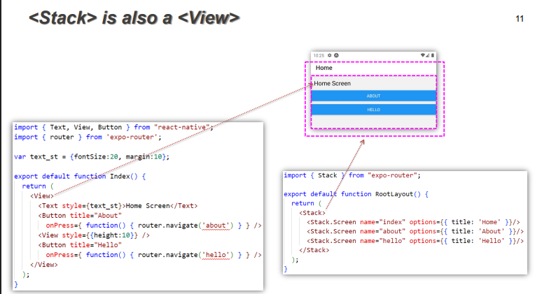 Stack Navigation Example App (04) Navigation