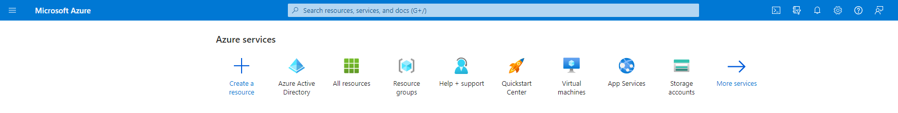 azure portal home