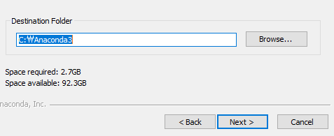 Anaconda3 설치 오류