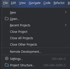 [Intellij] - 프로젝트 세팅