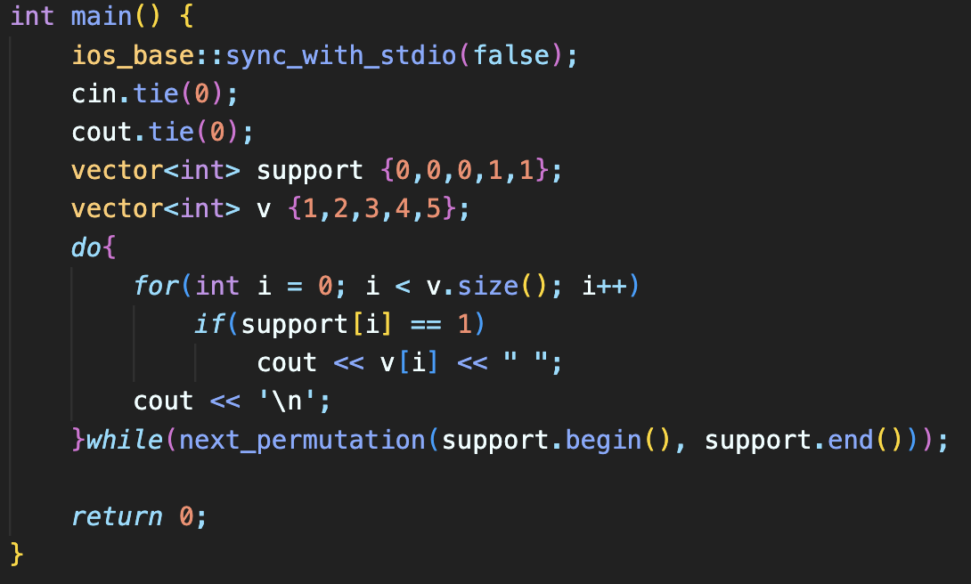 C next permutation 