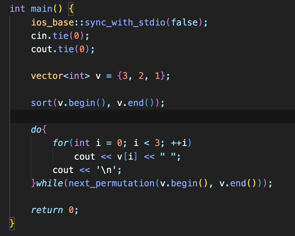 C next permutation 