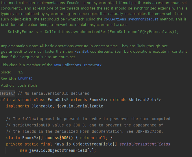 [JPA] DB Set Type Column을 EnumSet 타입으로 Entity 선언하기