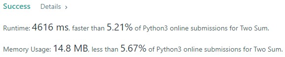 LeetCode 1. Two Sum Python