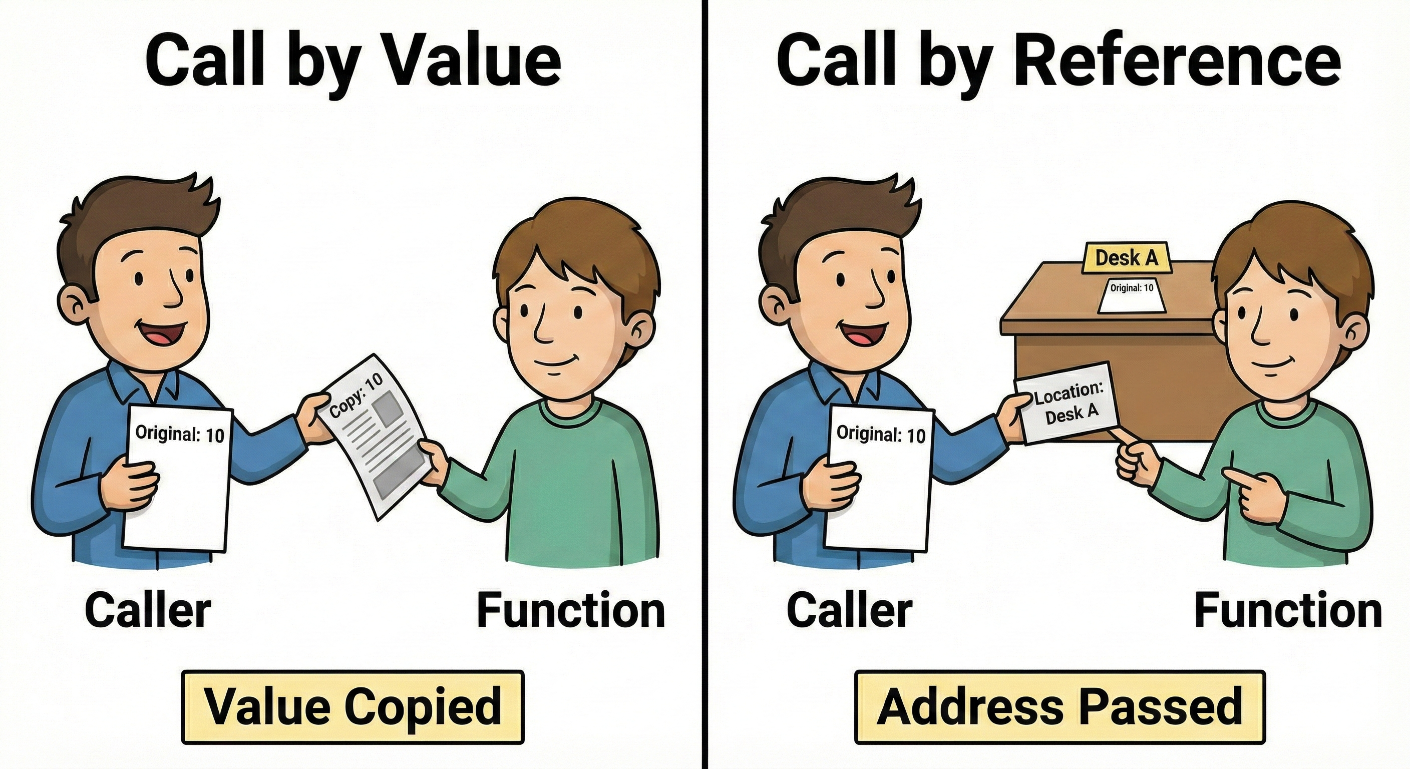 call by value / call by reference