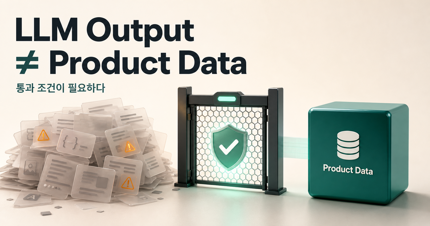 LLM Output은 아직 Product Data가 아니다