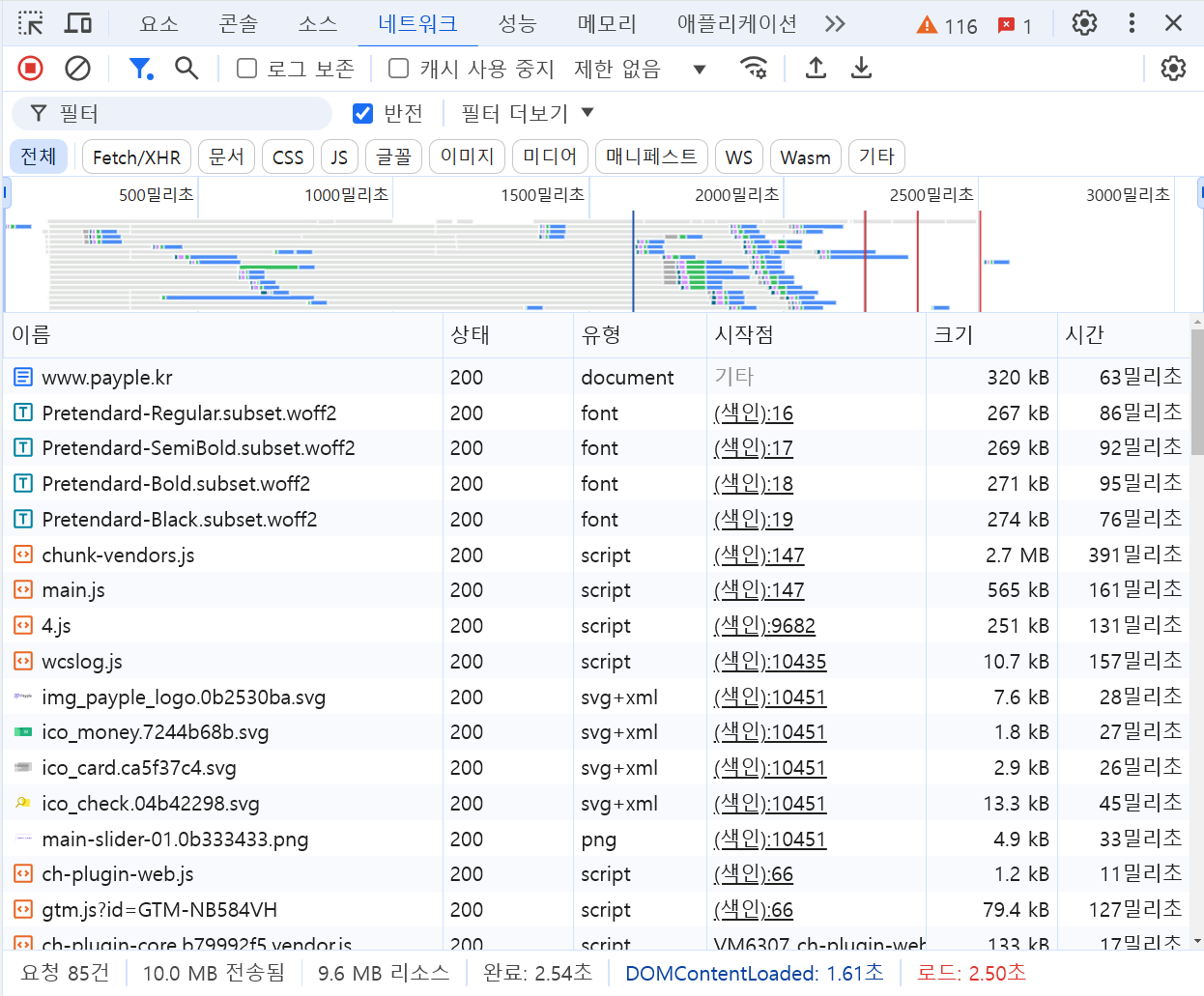 네트워크로 본 화면