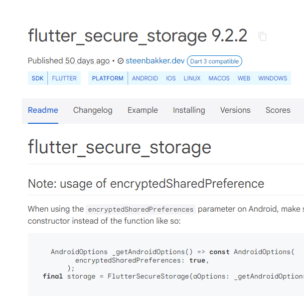[Flutter] flutter secure storage-①storage.read