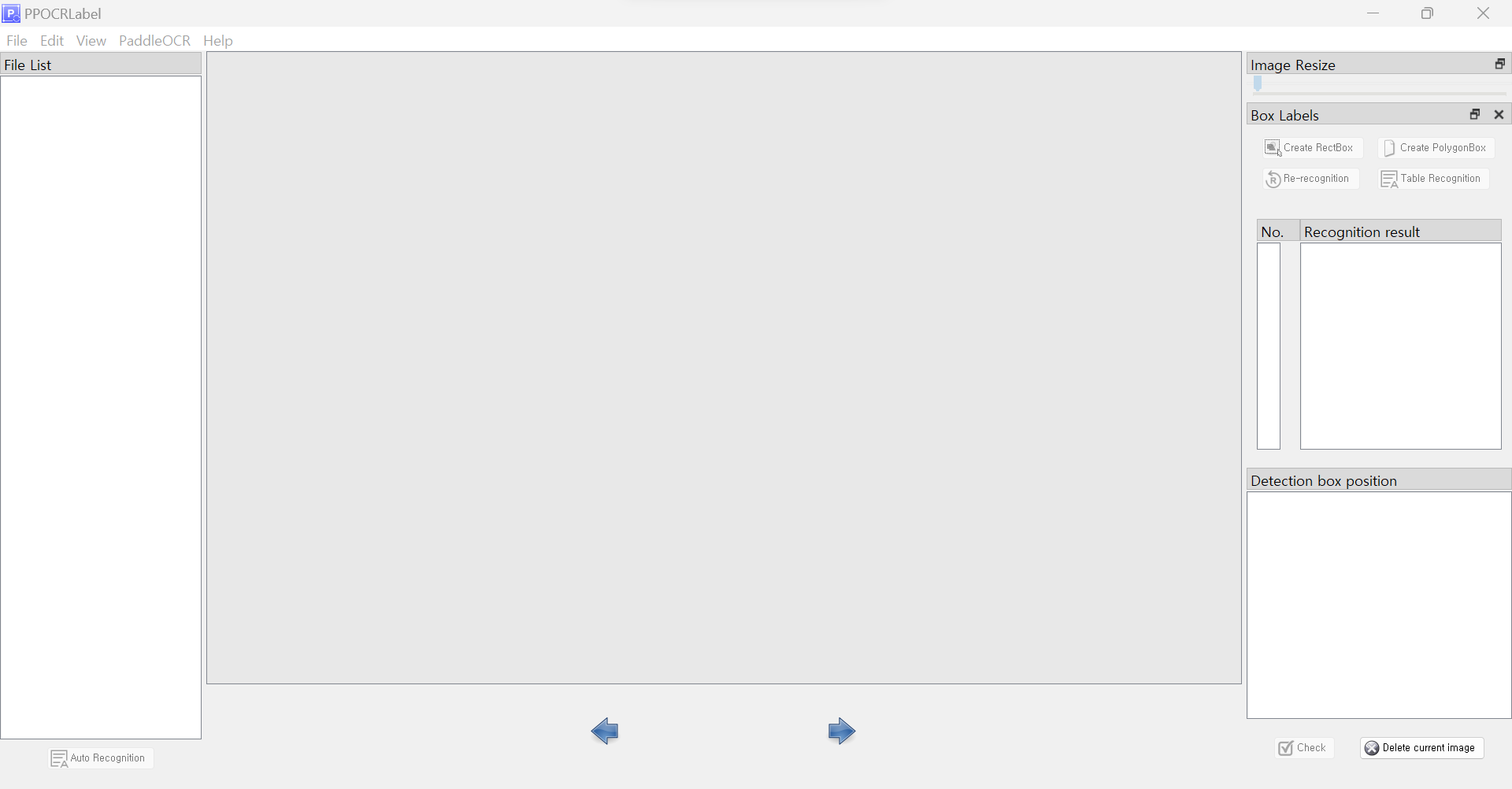 PPOCRLabel Program Page