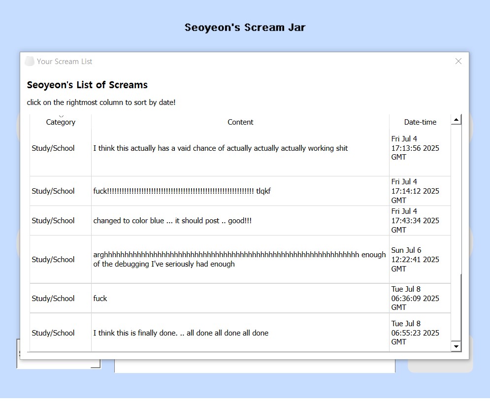scream page