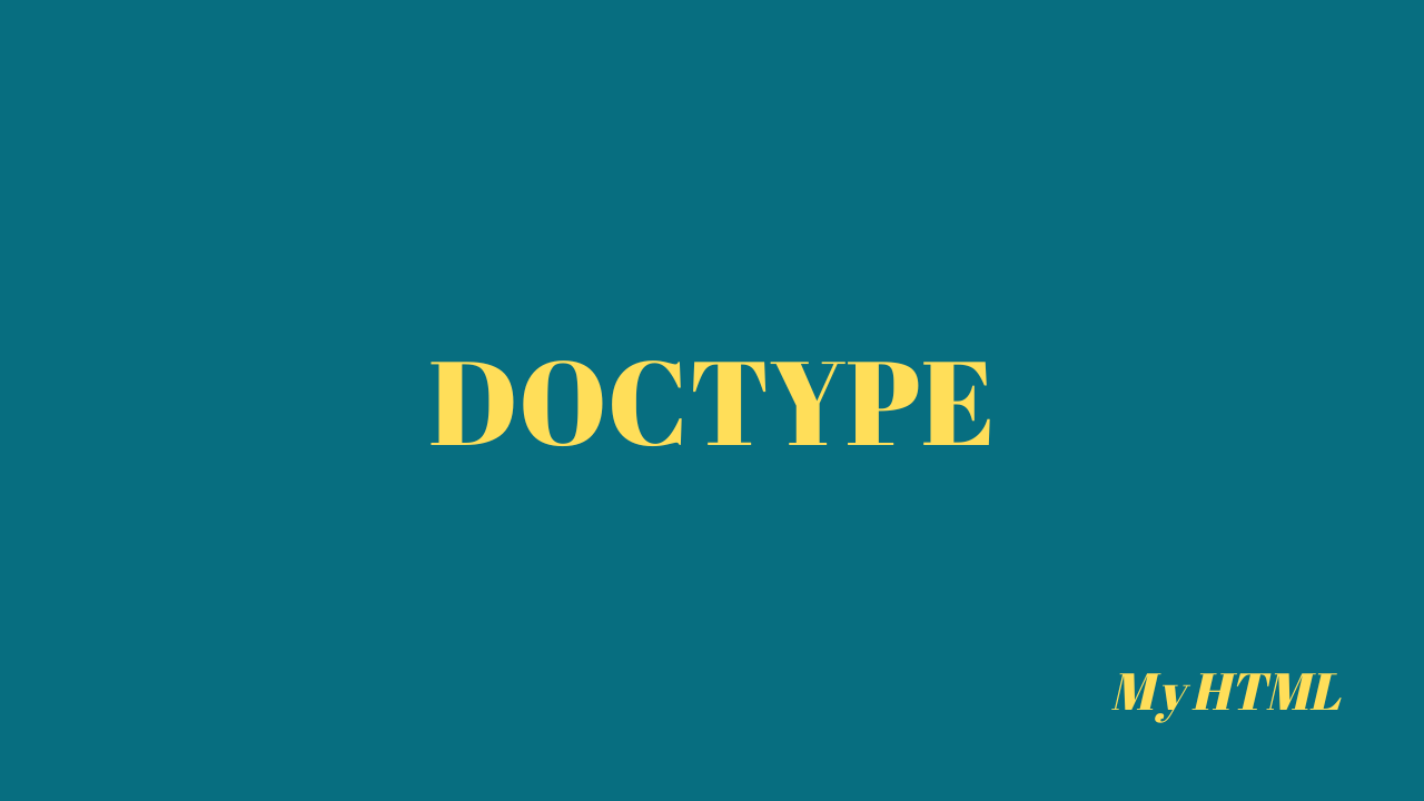  HTML DOCTYPE