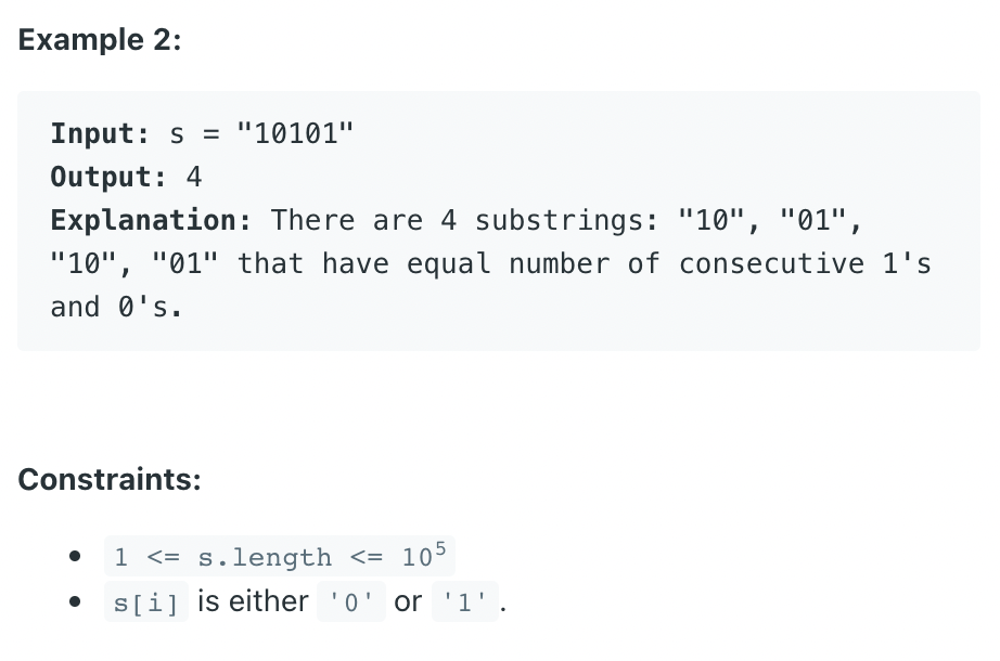 [Leetcode] 696. Count Binary Substrings