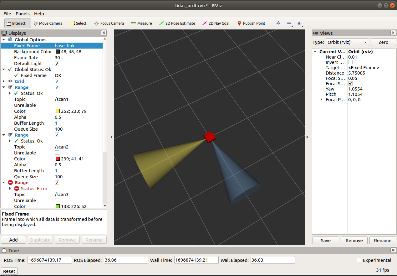 [ROS] Range 메시지 RVIZ 시각화 + LiDAR data 활용