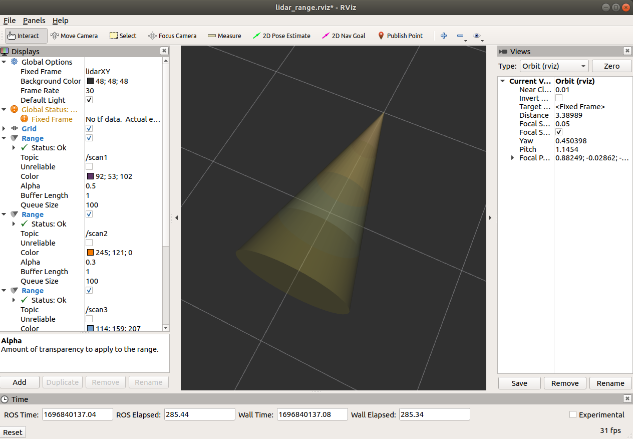 [ROS] Range 메시지 RVIZ 시각화 + LiDAR data 활용