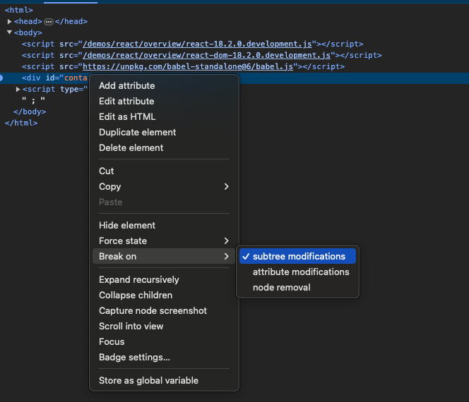 react root에 breakpoint 추가