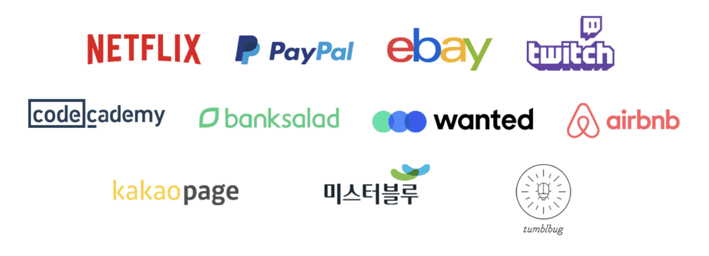 국내외 수많은 기업 및 서비스가 React를 많이 사용하고 있습니다.