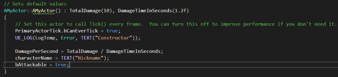 생성자를 이용하여 초기값 설정
