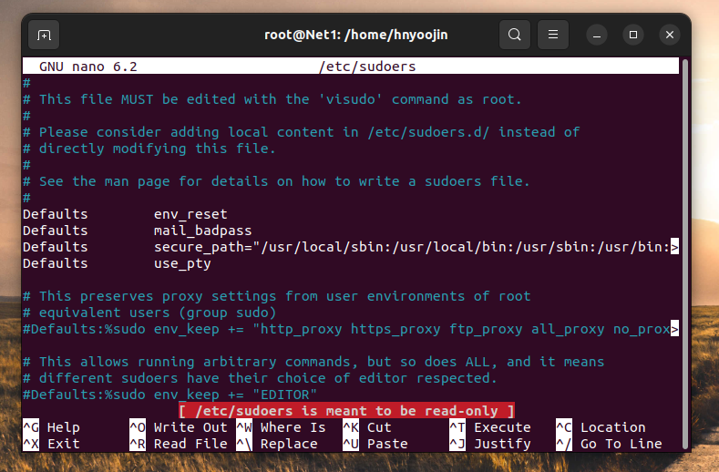 [Ubuntu] sudoer 추가