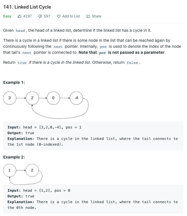 LeetCode 141 (feat. Floyd's Cycle Detection Algorithm)