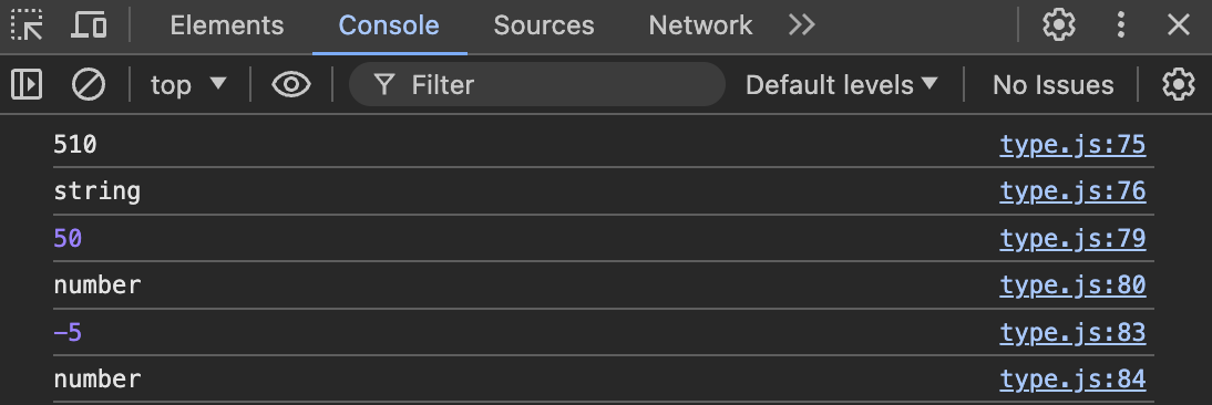 JavaScript Data type