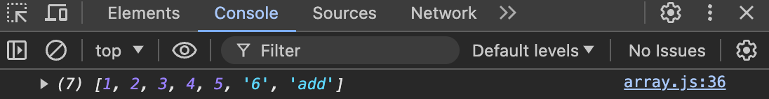 JavaScript array(배열)