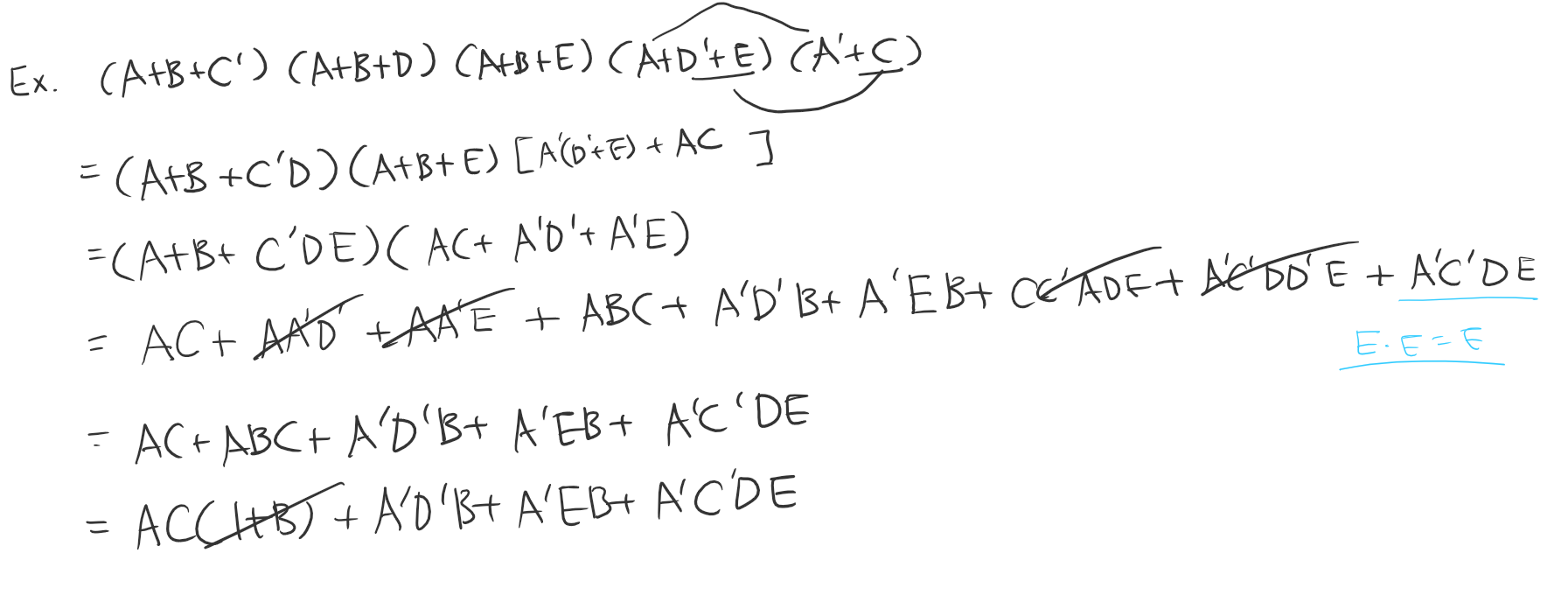 Boolean Algebra (Continued)