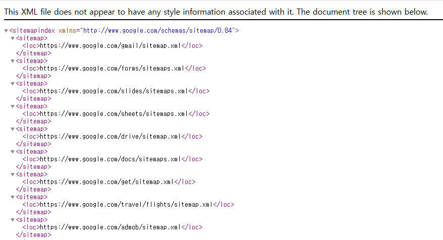 google sitemap