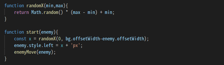 [JavaScript] Mini Game - Enemy Rain