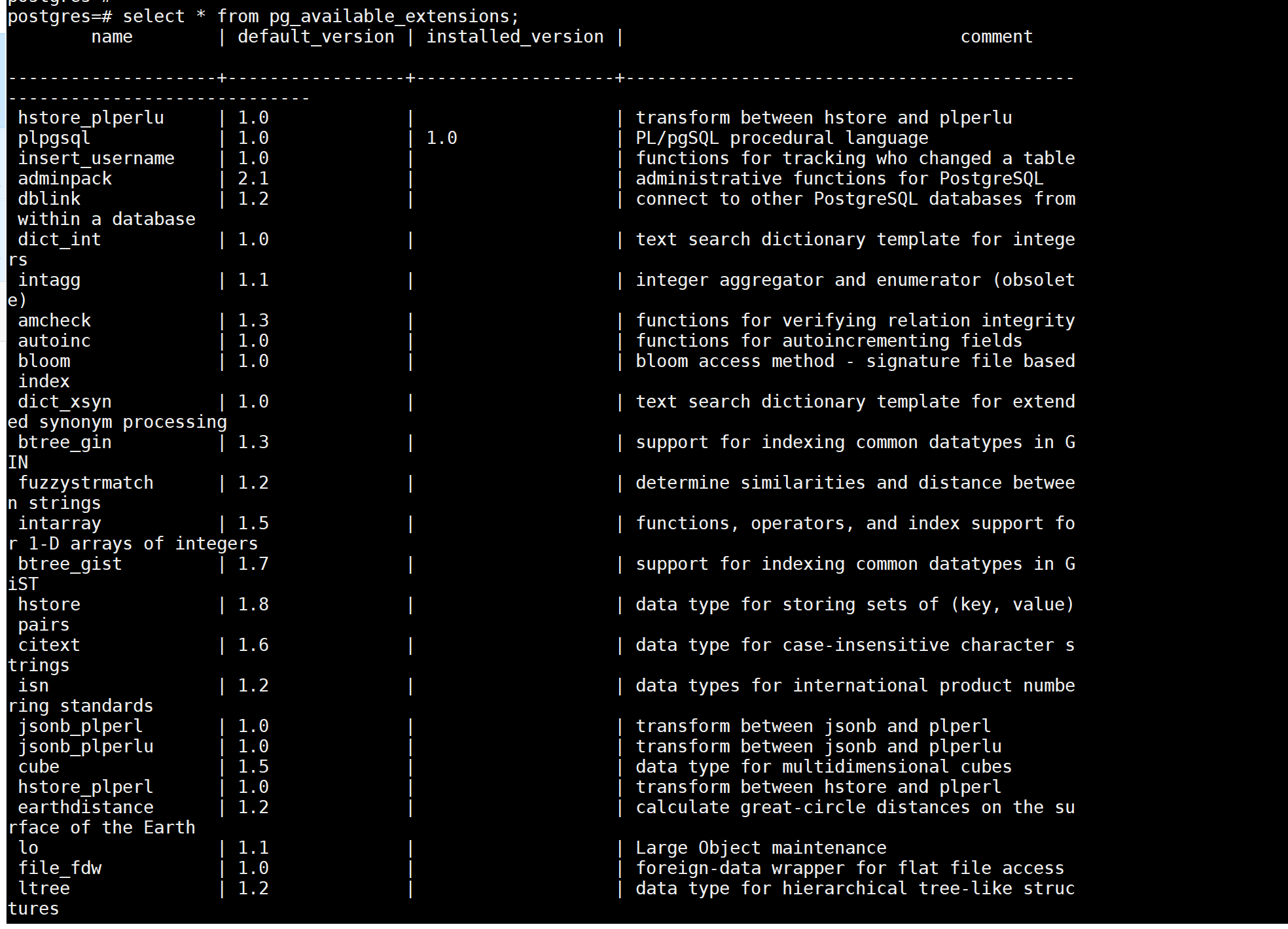 [TEST] Postgresql DB 생성 + extensions