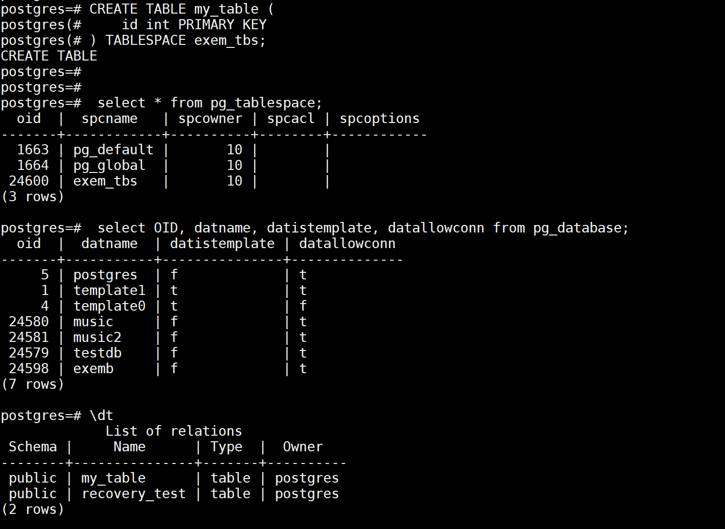 [TEST] Postgresql DB 생성 + extensions