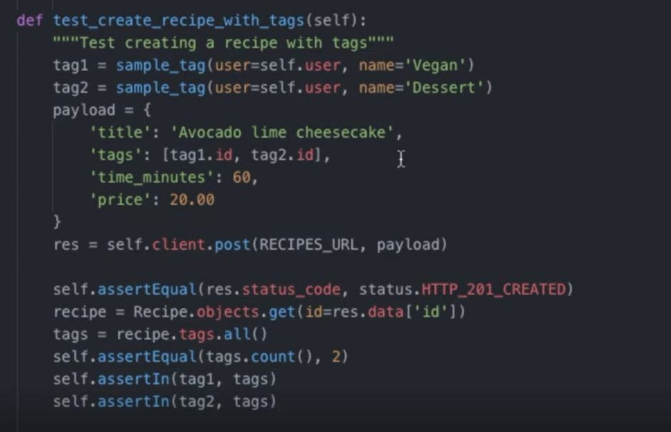 [drf | recipe test] Build a Backend REST API - 41