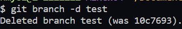 git branch -d