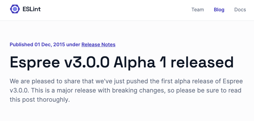 Espree v3.0.0 Alpha 1 released