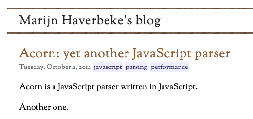 Acorn: yet another JavaScript parser