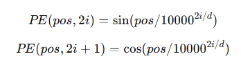Positional Encoding 수식