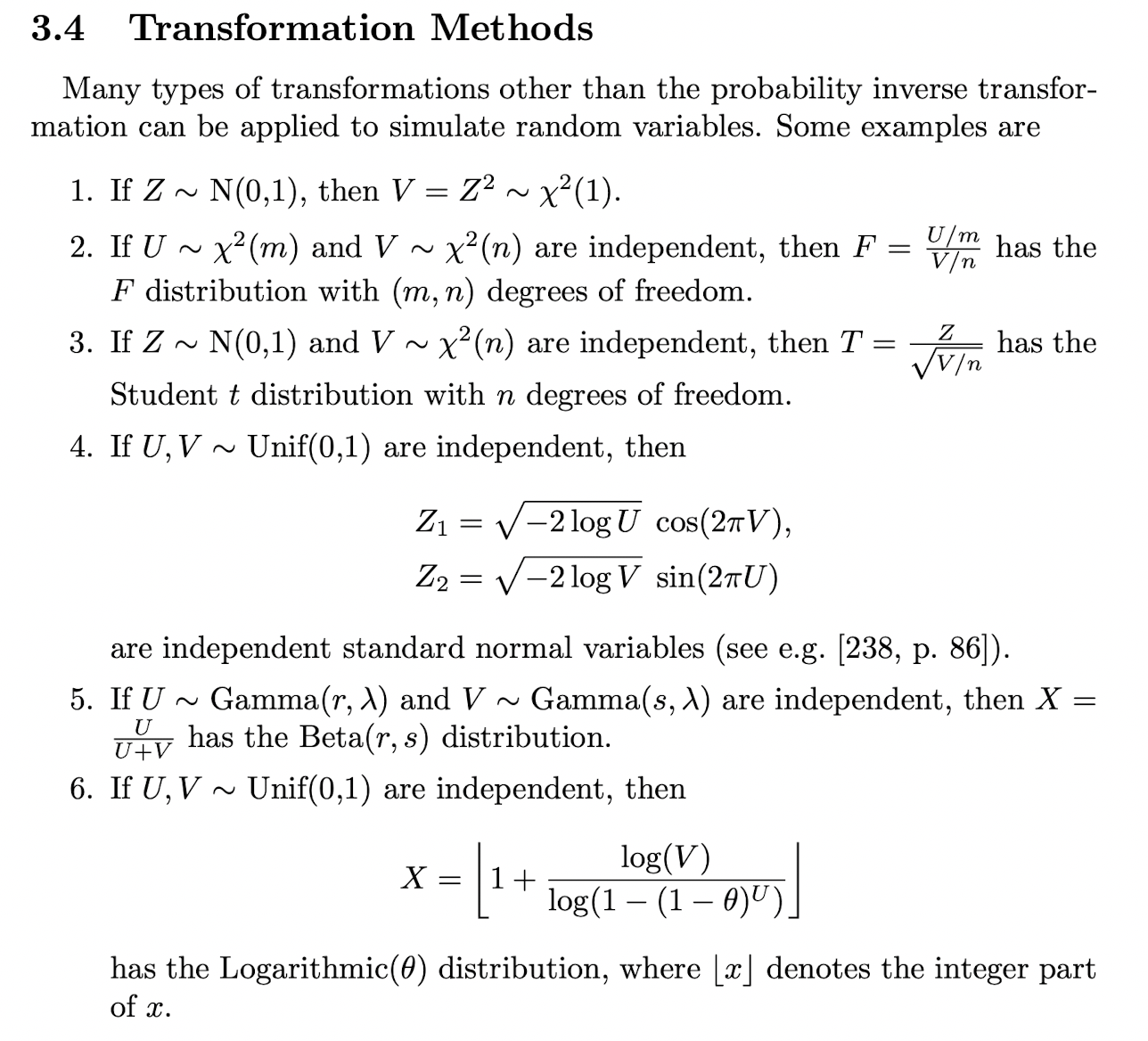 Methods for Generating Random Variables