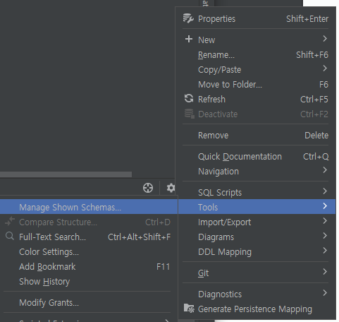 IntelliJ 데이터베이스 사용