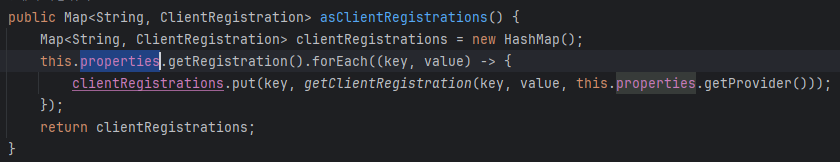 OAuth2 client configuration