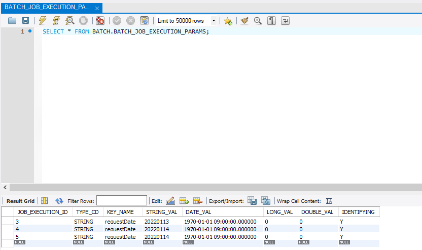 Spring Batch Mysql 연동과 Meta Table의 개념
