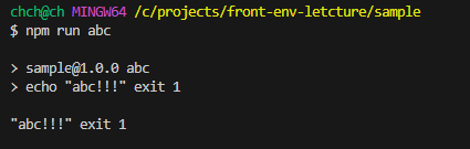 [실습/TIL] nodejs 샘플 프로젝트 만들기 & scripts 간단 실습