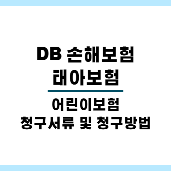 DB손해보험 보험금 청구