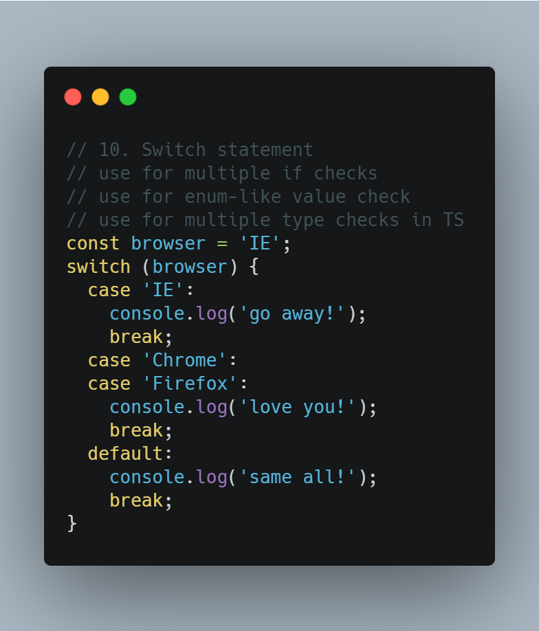 JS 정리(3) Operator ,if ,for loop