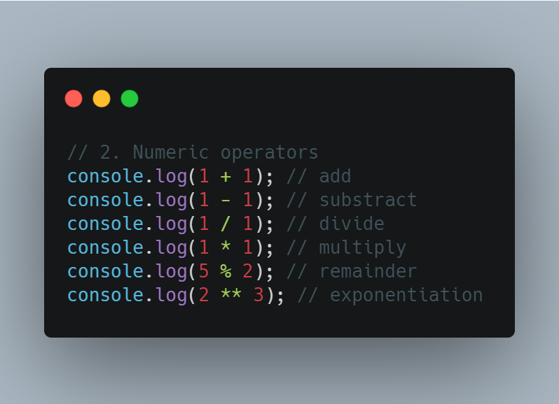 JS 정리(3) Operator ,if ,for loop