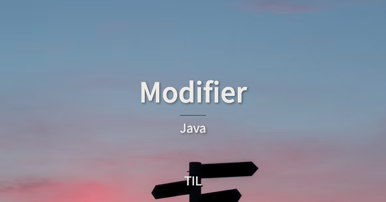 Java Modifier