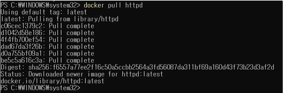 docker pull httpd