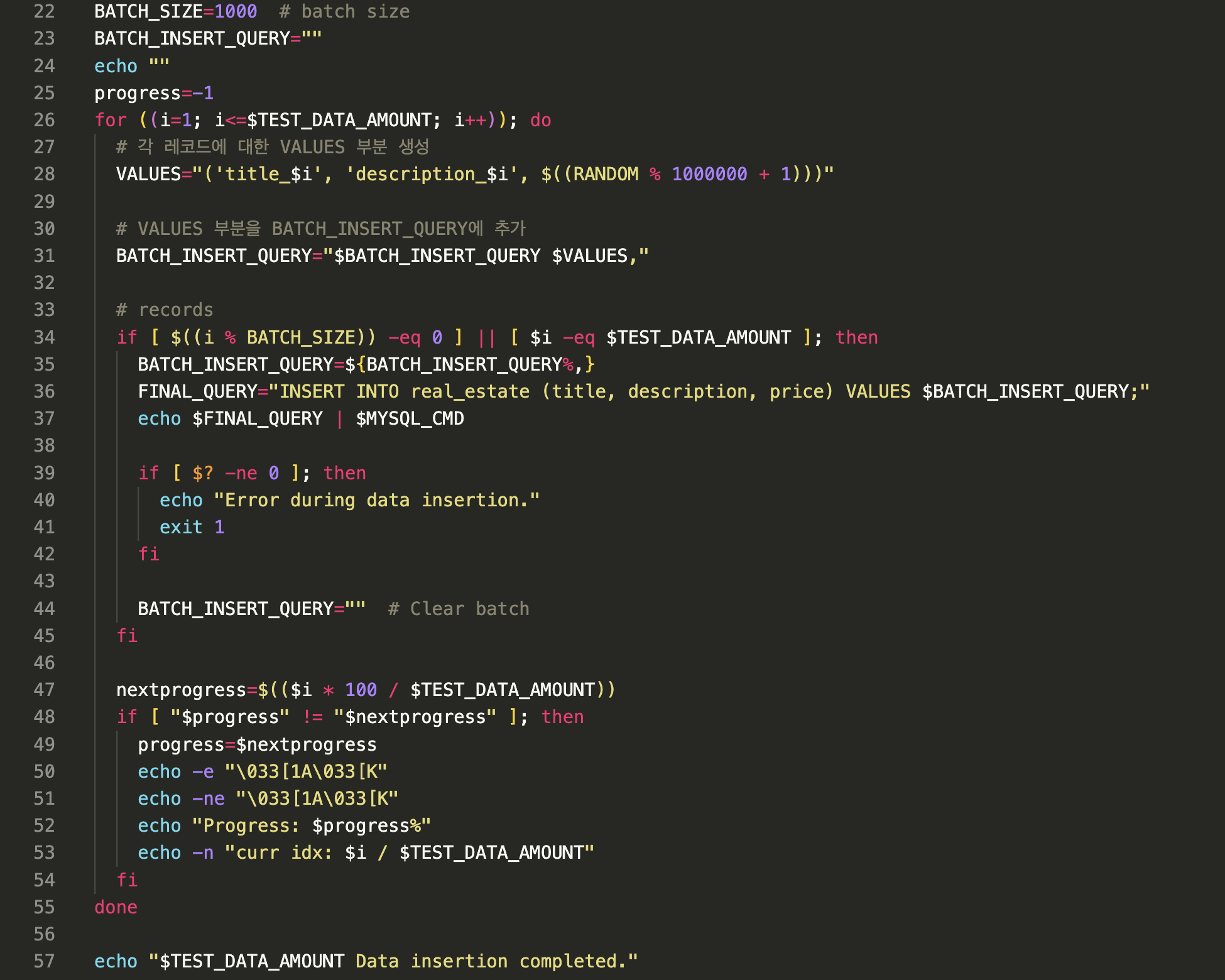 bulk insert via python to insert over 4 million+ rows... MariadDB에 Bulk Insert